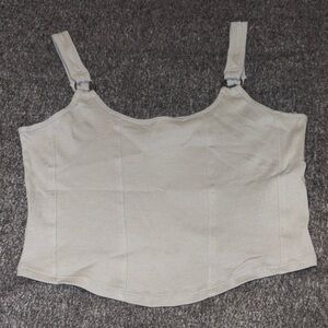 Gray Crop Top